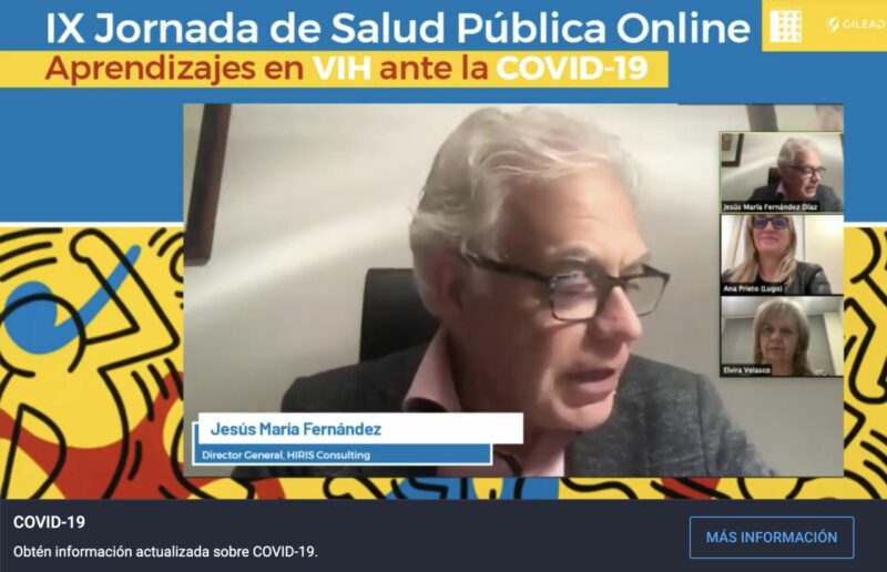 Jesús Mª Fernández, Ana Prieto y Elvira Velasco en IX Jornada de Salud Pública Online: Aprendizajes ante la COVID-19