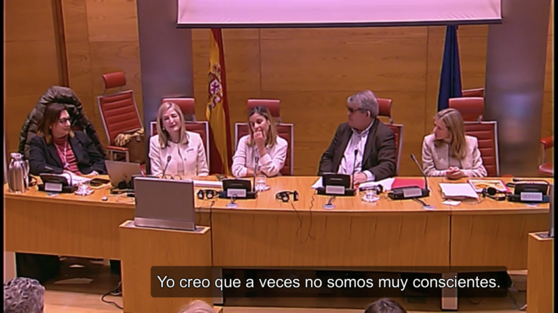 Presentación en el Senado del informe «Cómo es vivir con EDIM hoy en España», realizado por Hiris